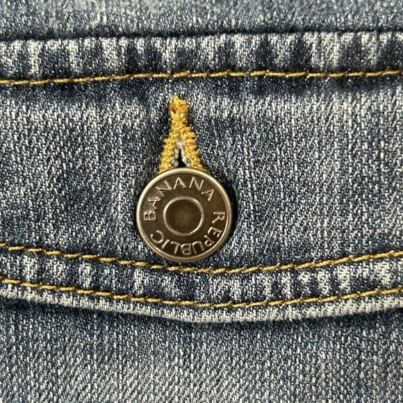 BANANA REPUBLIC Jeans 30/10S Blue Bootcut Low Rise Stretch Flap Pockets - Picture 13 of 13